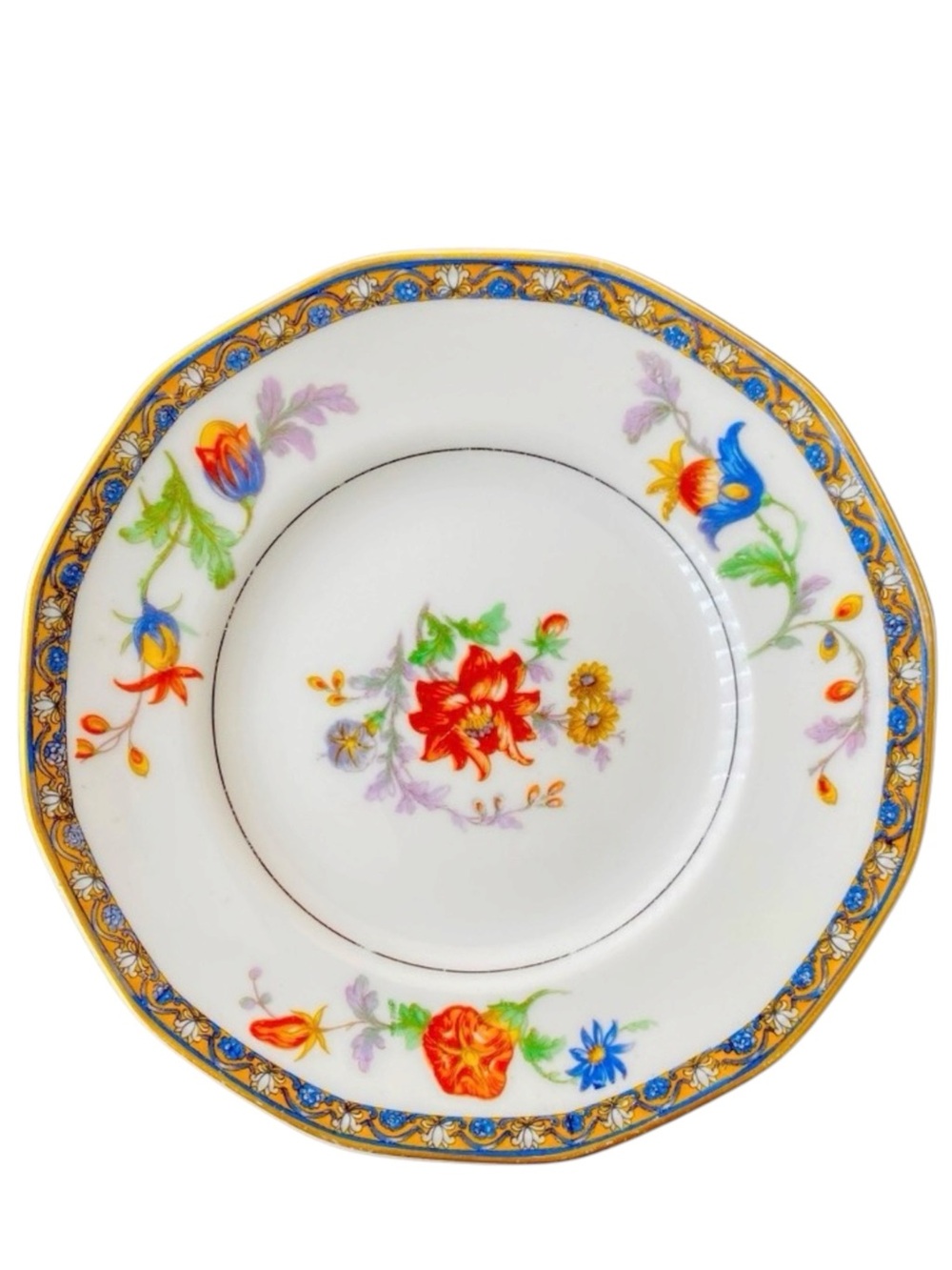 Theodore Haviland Limoges Cluny France Scallop Edge Round Trinket Hanging Plate